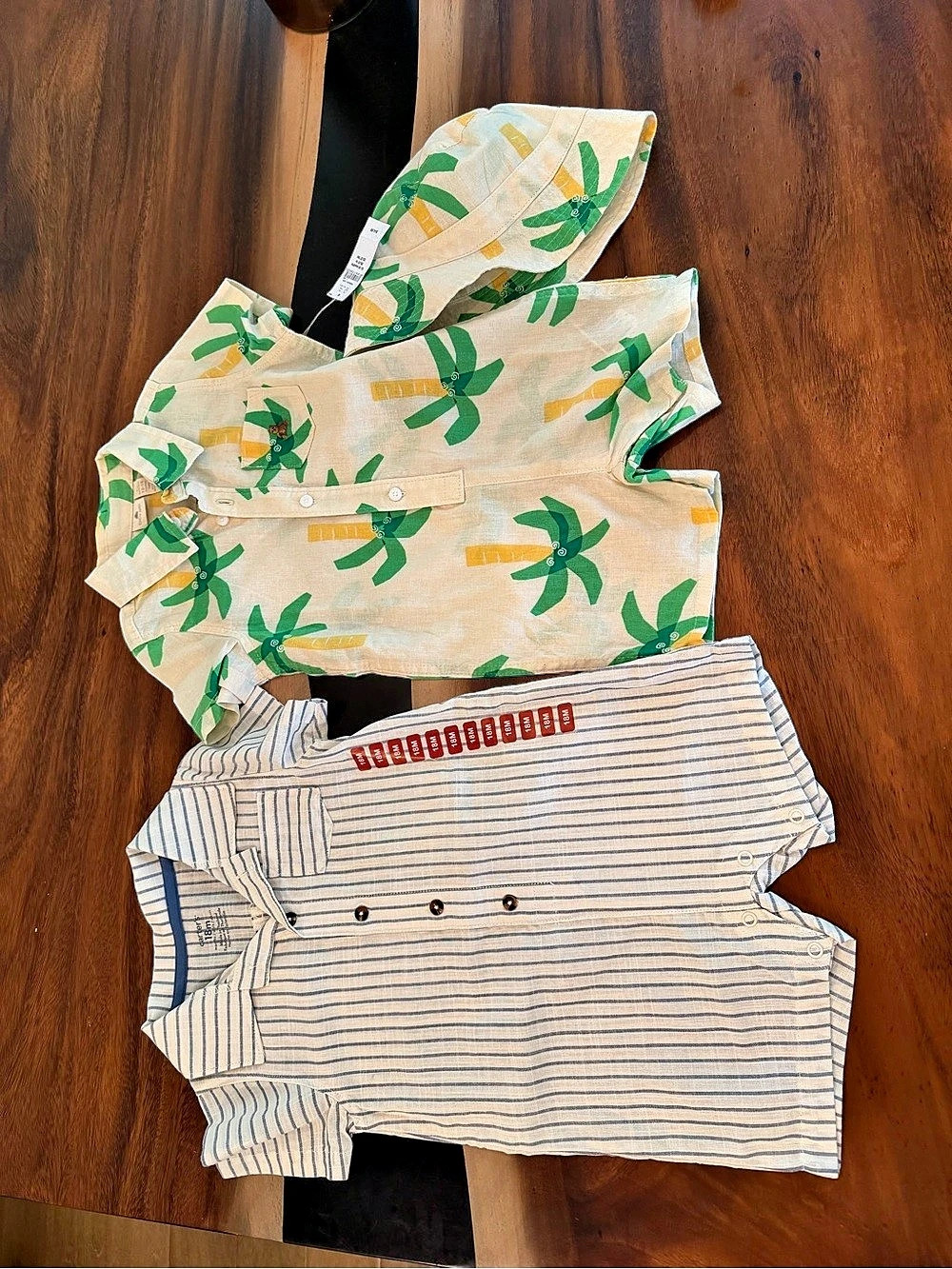 babyGap Matching Set Green & White Baby 18M members Mark NWT